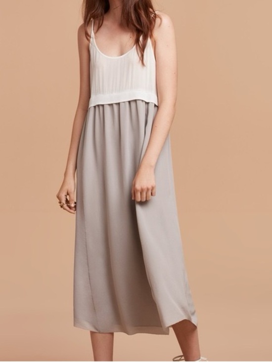 Aritzia Dresses & Skirts - Aritzia Wilfred Bisous Silk Slip Midi Dress